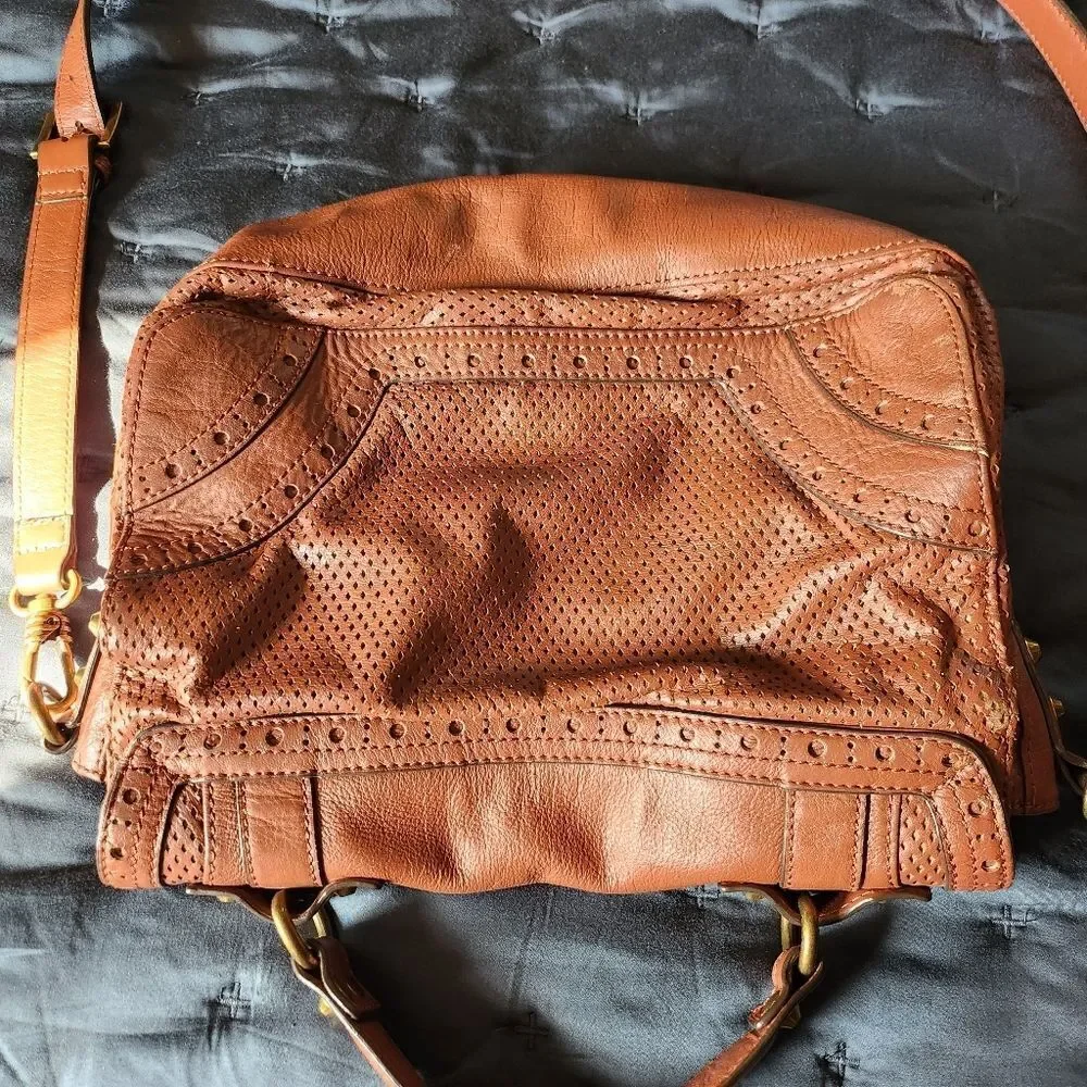 EUC Elegant Tan Sam Edleman Leather Shoulder Bag